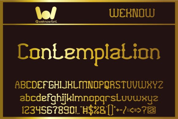 Contemplation: A Gothic Display Font for Modern Digital Brands