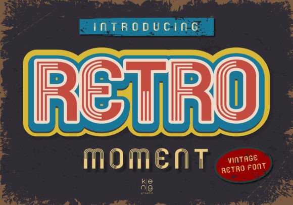 Retro Moment: A Craft-Friendly Vintage Display Font