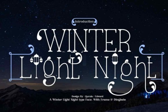 Winter Light Night: A Festive Display Font for Digital Design